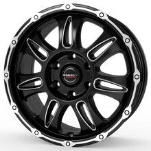 Borbet CW8 black rim window polished matt